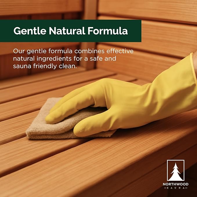 Sauna Cleaner - Natural Wood Cleaner & Deodorizer - Makes 10x More Solution - 1 Gallon (128 Fl Oz)