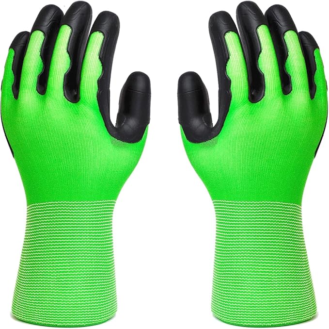 2 Pairs Medium Garden Gloves For Men Women Thorn Proof With TPE Safty Material Coated, Heavy Duty Gardening Gloves For Yard,Outdoor Work Glove With Grip For Weeding, Digging, Raking And Pruning