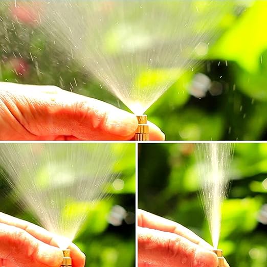 New drip Irrigation kit, Automatic Garden Watering System, Quick Connector and 360-degree Bending Dropper atomizing Copper Nozzle, Garden Plant Lawn Courtyard Watering System. (20spray nozzles)