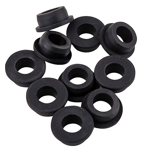 1 Inch Drill Hole, 5/8 Inch ID Silicone Rubber Grommets for Wiring, Automotive, Firewall Hole Plug, Top Hat Grommets for 5/8 Inch OD Vinyl Tubing in Hydroponic and Irrigation Systems, 10 Pack