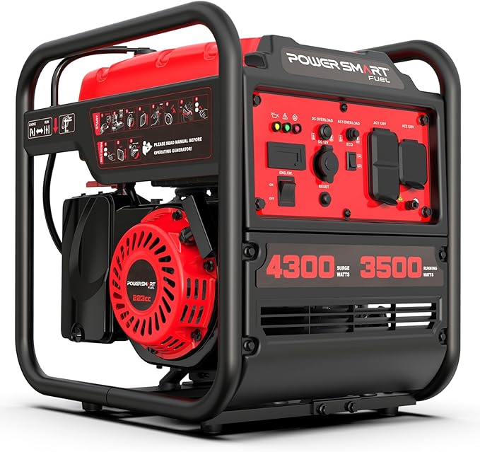 PowerSmart 4300-Watt Portable Generator with Inverter Technology, 30 Amp for Home Use and Emergency Backup
