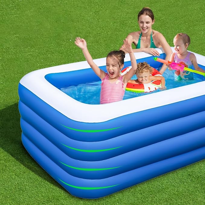 Inflatable Swimming Pool, 79 x 58 x 29 inch Full-Sized Large Inflatable Pools, Blow Up Durable Thickened Pools for Outdoor, Garden, Backyard.