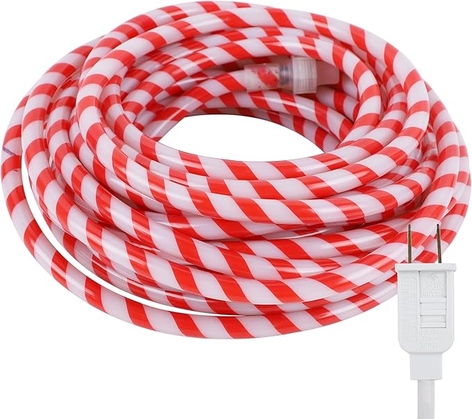 360 LED Christmas Lights, 40 FT Candy Cane Rope Lights, Waterproof Xmas Tree Light, Connectable Tube Light Plug in for Indoor Outdoor Garden Yard Holiday Wedding Festival Party Decoration