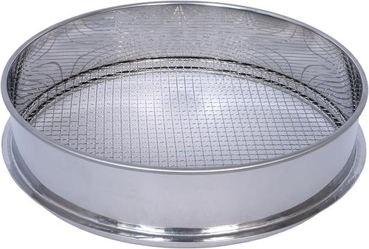 Soil Sifter for Garen -10 inches Soil Sieves for Rocks Compost-Stainless Steel Mesh Sifting Pan (1/70 inch mesh)