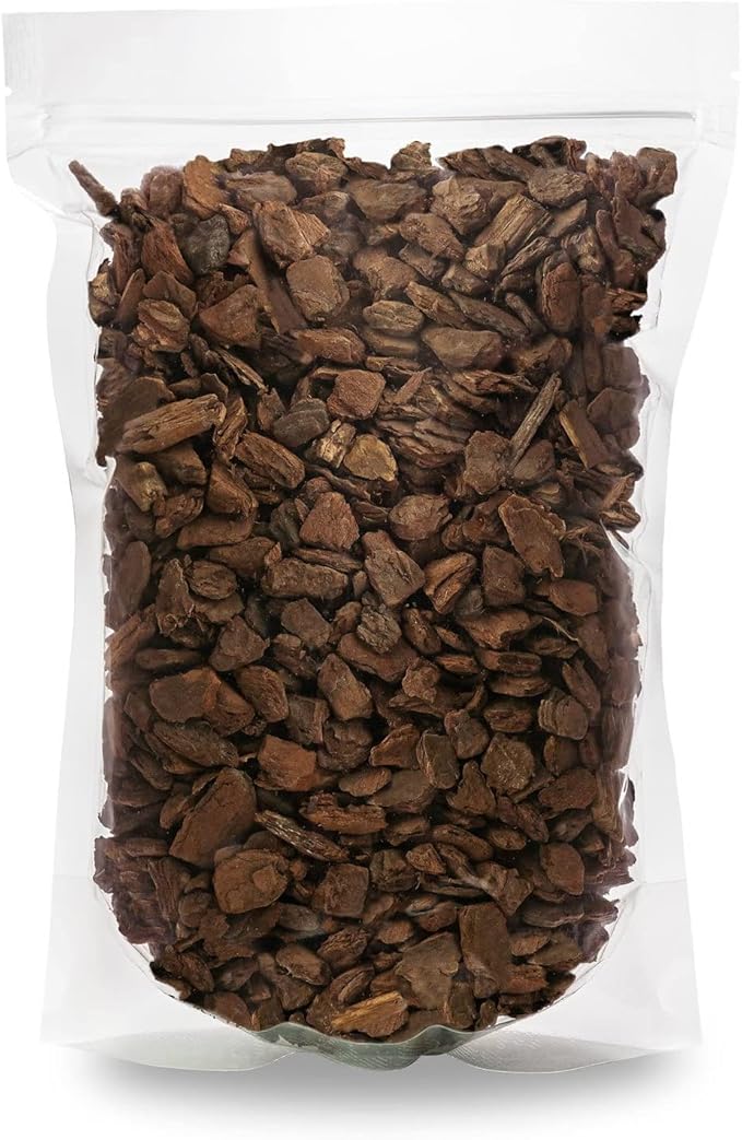 GARDENERA New Zealand Pinus Radiata Bark - Organic Hand Mixed New Zealand Orchiata Pine Bark for Orchids - Medium Chips 9-12mm - 1 Quart Bag