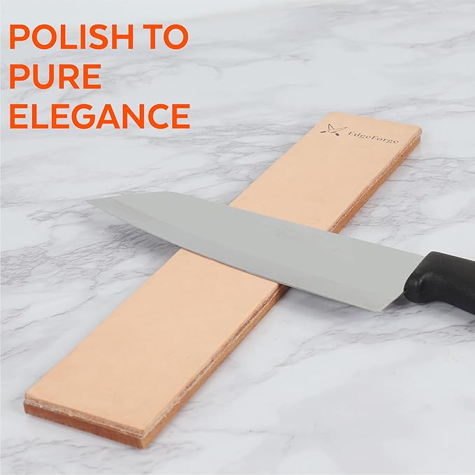 Rolling Knife Sharpener Set with Two Extra Disc, Leather Strop and Stand - Elegant Gift for Chefs & Cooks - Knife Sharpening Kit for Kitchen & Pocket Knives