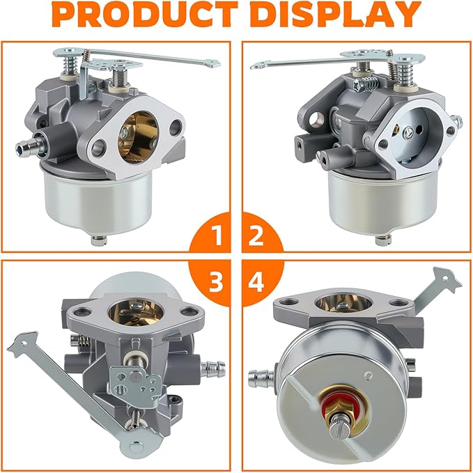 632325 Carburetor with Fuel Filter Fuel Line Compatible with Tecumseh 632325 HHM80 HM80 HM100 1072 Carb Snow Blower Carburetor Replacement