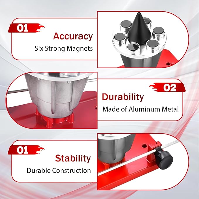 New Upgrade Large Size Lawn Mower Blade Sharpener & Balancer, 15°-45° Adjustable Frame With Ball Bearing Manufacture Handle And High Precision Magnetic Blade Balancer For Many Types Of Blade