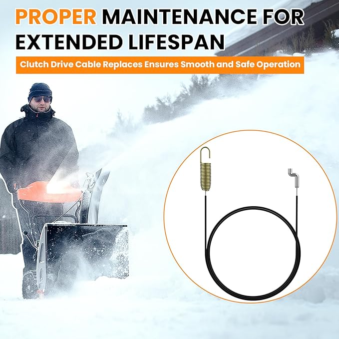 Aifeier ET 946-04230B Clutch Drive Cable, Auger Clutch Cable for MTD Cub-Cadet Crafts-Man Snowblower Parts 946-04230 946-04230A 746-04230 746-04230A 746-04230B (2-Pack)