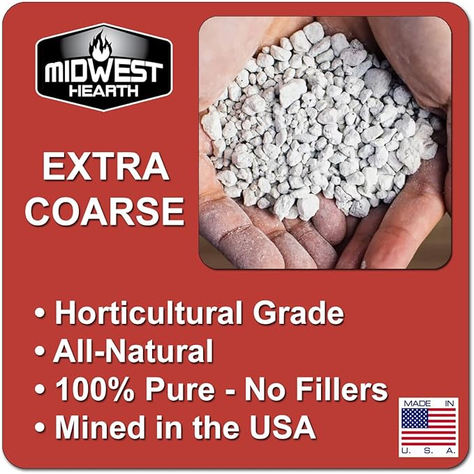 Perlite for Plants Natural Horticultural Soil Amendment (Made in USA) (8 Dry Liters)