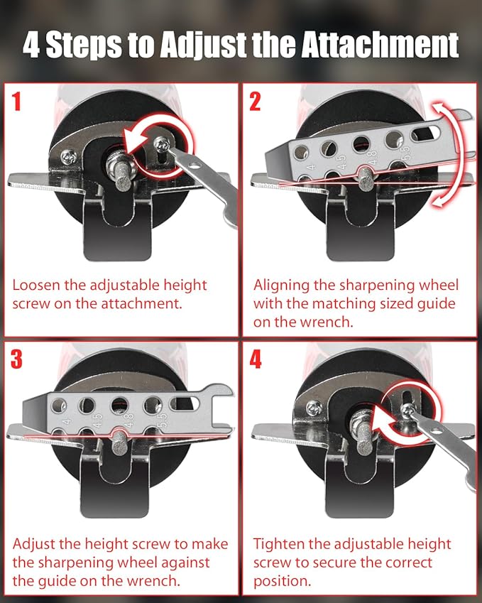 AVID POWER Electric Chainsaw Sharpener, 6 Variable Speeds Chain Saw Sharpening Kit, Chain Saw Sharpener with 3 Diamond Sharpening Bits (4/4.8/5.5mm), for Chainsaw Maintenance