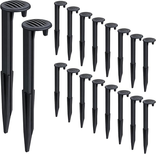 18 Pcs Plastic Inflatable Stakes Ground 5.7'' Plastic Garden Stakes for Inflatables, Blow Up, Tent