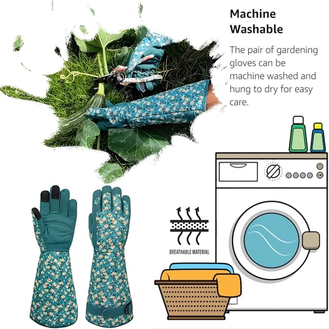 Gardening Gloves for Women and Men, Thorn Proof&Puncture Resistance Garden Gloves,Gauntlet Gloves,Gifts