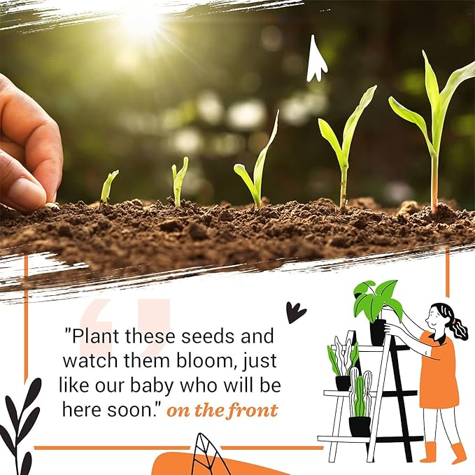 Bentley Oh Baby Wildflower Seed Packets, 25 Non-GMO Pre-Filled Favors for Baby Shower Guests, Wild Flower Party Gifts for Boys or Girls