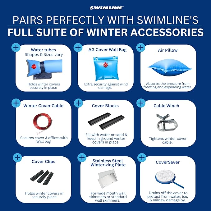 SWIMLINE HYDROTOOLS Air Pillow For Above Ground Pools Cover Winterizing | 4 x 4 ft Cushion Swimming Pool Closing Winter Kit | Cold Resistant Ice Equalizer Thick Pool Pillows Accessories | 1144 ACC44