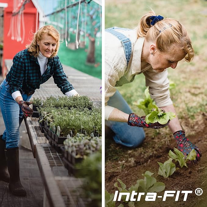 Gardening Gloves for Women, Synthetic Leather Comfortable Breathable Non-Slip Flexible,for Gardening/Yard/Working