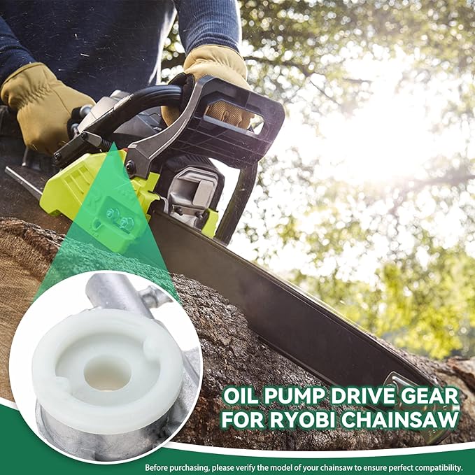 518865001 Oil Pump Drive Gear - for Ryobi Chainsaw RY3714, RY3716, RY3818-2 Pcs