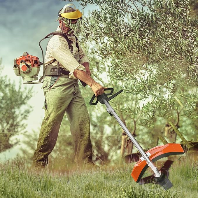52cc Weed Eater 3 in 1 Gas Brush Cutter, String Trimmer and Weed Wacker for Weeds and Grass (52cc Shoulder)
