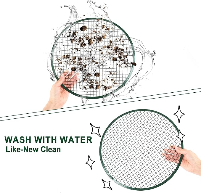 Soil Sifter for Gardening,Compost Dirt Garden Rock Soil Sifter Compost Dirt Garden Soil Sieve for Gardening