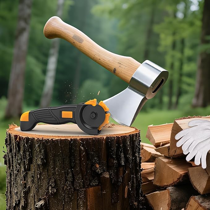 Garden Tools Knife Sharpener, All in 1 Sharpens Lawn Mower Blades, Axes, Pruner, Hedge Shears, Hunting Gear, Machete, Repairs & Hones Edges, Durable & Easy to Use