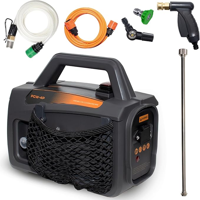 Updated ZPB140 Port A Blaster HVAC Coil Cleaning, Portable Pressure Washer, Coil Jet Cleaner for ac Unit 120V 80W for Indoor or Outdoor, Flow Rate 4L/min, Working Pressure 0.7-1.0MPa