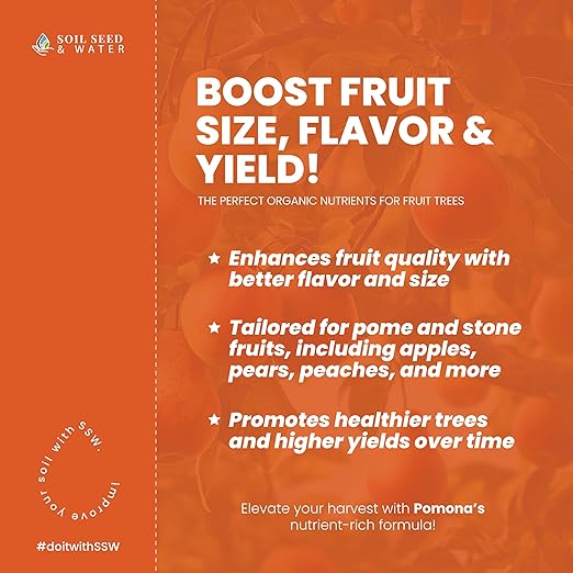 Soil Seed & Water Pomona Blend Concentrated Organic Soil Amendment Fertilizer for Pome & Stone Fruit Trees