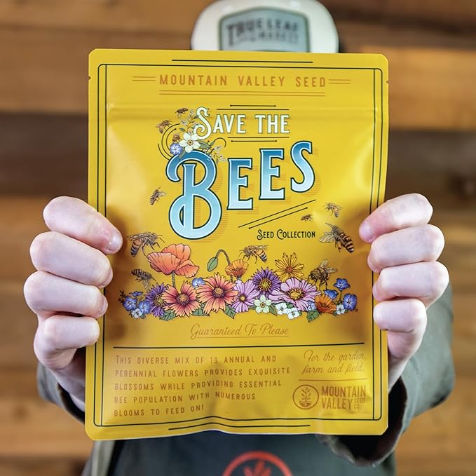 Wildflower Seeds Bulk, 2 Oz. 80,000+Seeds, Save the Bees Wild Flowers Seeds Mix-19 Non-GMO Varieties of Wildflower Seeds for Bees-Bee Friendly Wildflower Seeds-Pollinator Wildflower Seeds for Planting