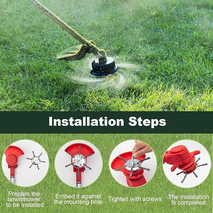 3 Packs Steel Wire Trimmer Head, 2025 New String Trimmer Replacement Head for Electric Battery Powered Cordless String Trimmer,6 Inch Wire Weed TrimmerHead Weed Remover Tool.(6 Blade)