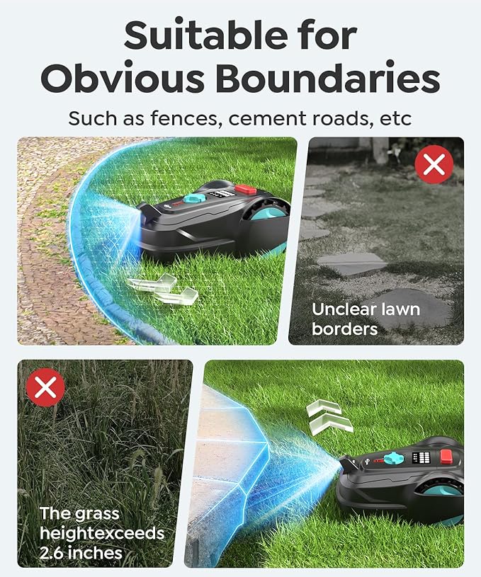M800Plus Cordless Robot Lawn Mower with GPS + 3D Visual Navigation, Bow-Shaped Path Mowing, APP Control, 4.0Ah Automatic Robotic Lawnmower for 1/5 Acre, Obstacle Avoidance, Height Adjustment