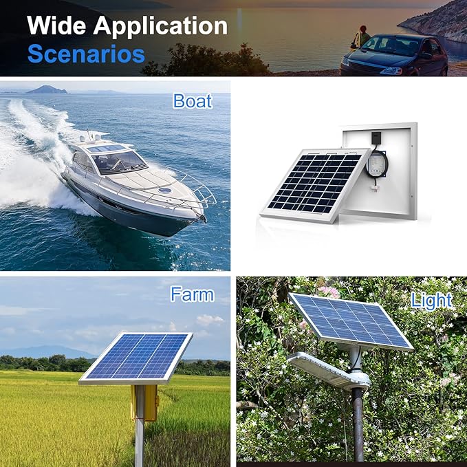 ACOPOWER 15 Watt Small Solar Panel, 15W 12V Single Solar Panel High Efficiency Polycrystalline Module for Battery Charging, Security Camera, Automatic Gate, Chicken Coop, Boat, Off-Grid Applications