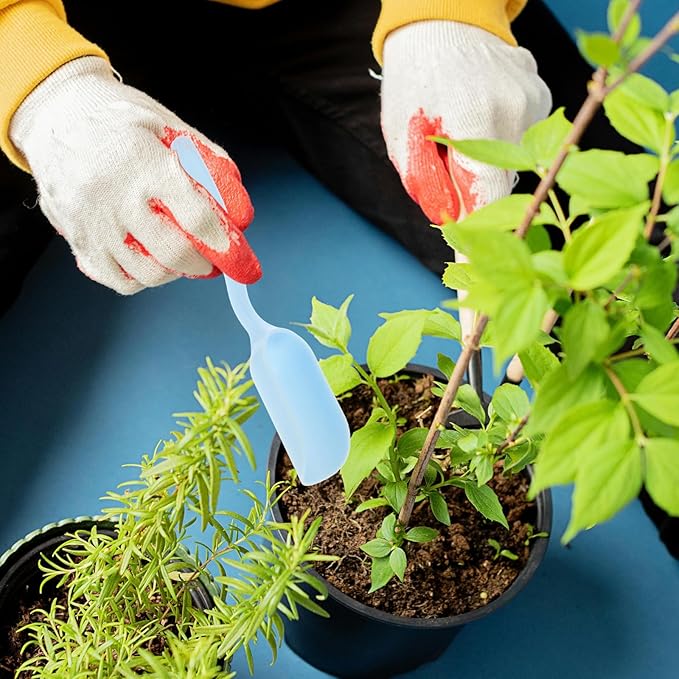 Sosoport 60 Pcs Colorful Plastic Mini Soil Scoops and Shovels for Gardening Planting Transplanting Ideal Tools for Flower Enthusiasts