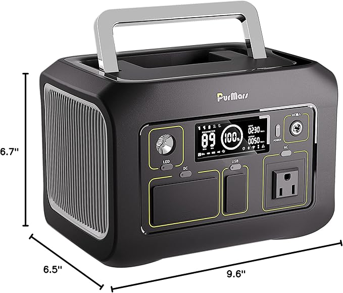 Portable Power Station 300W(Peak 500W),288Wh (90,000mAh) Solar Generator with 110V Pure Sine Wave AC Outlet,lifepo4 Battery Portable Power Bank for Outdoor Camping, Traveling,and Emergencies