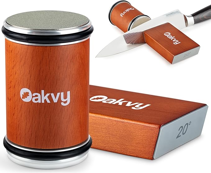 Rolling Knife Sharpener - Diamond & Ceramic Knife Sharpener Discs, Multi-Angle Magnet Knife Sharpening Kit, Long-Lasting Knife Sharpeners