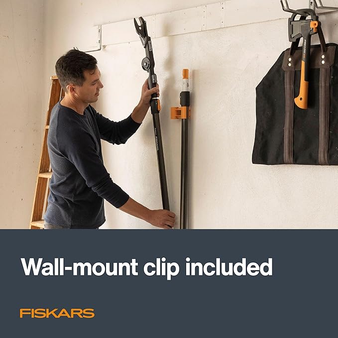 Fiskars XtendControl Extendable Tree Pruner (6 ft), Adjustable Branch Trimmer with 15" X1 Saw with Hand Saw Option, 3-6 ft Extension Pole, and Secure Locking System for Precision Cutting