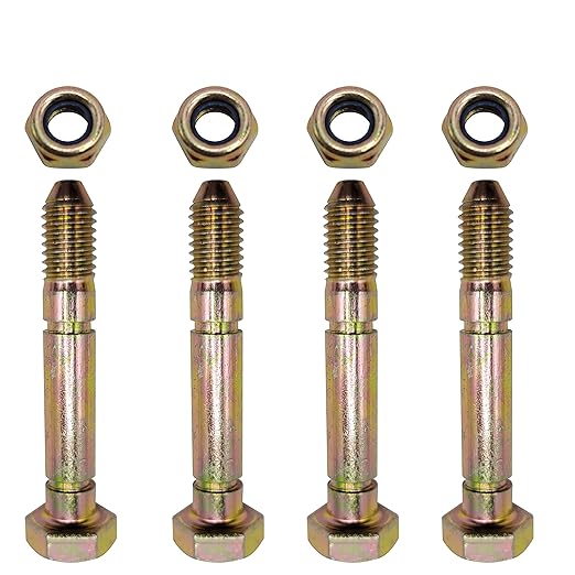 YIAOSUA 4 Pack 51001500 510015 Shear Pin Bolts and Nuts Fits Ariens AM122156 AM136890 snowthrowers