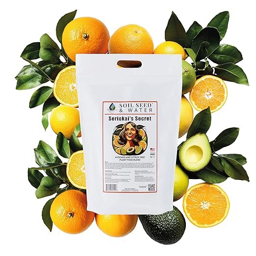 Soil Seed & Water Seriokai's Secret Blend Organic Soil Amendment Fertilizer for Avocado and Citrus Fruits - Orange, Lemon, Grapefruit, Lime and Pomelo - OMRI Listed