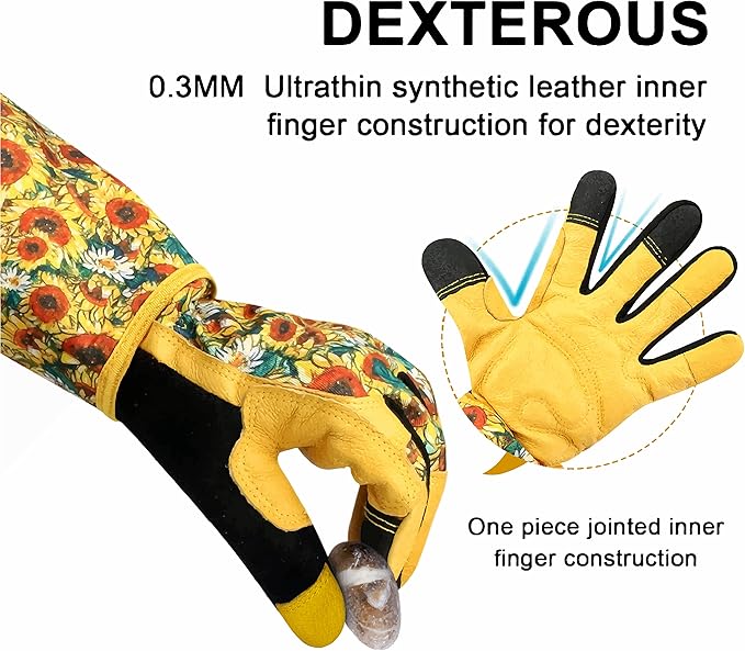 Gardening Gloves for Women and Men, Thorn Proof&Puncture Resistance Garden Gloves,Gauntlet Gloves,Gifts