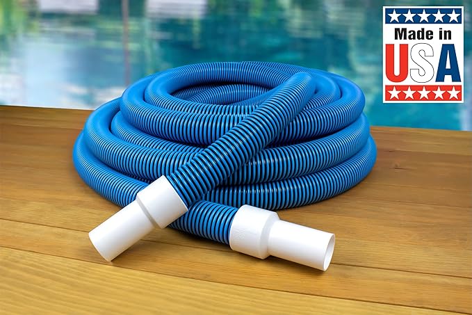 Poolmaster Deluxe Crush Resistant In-Ground Pool Vacuum Cleaner Hose With Swivel Cuff, 1-1/2-Inch by 45-Feet