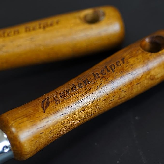 Weed Puller Heavy Duty Japanese Steel with Wood Handle, Hand Weeding Tool, Manual Weeder for Garden, Quick and Easy Weed Pull Tool, Made in Japan, Silver