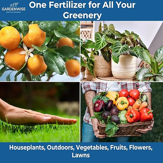 20-20-20 Water-Soluble Fertilizer โ Powder for Liquid Plant Food for Indoor & Outdoor Plants, Orchids, Vegetables, Lawns, Flowers โ 20 20 20 Fertilizer 3 Quarts (6 lbs)