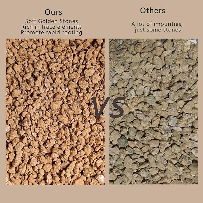 2LBS Soft Golden Maifanitum Stones, Succulent Cactus Decorative Rocks, Indoor Plants Top Dressing Soil, Horticultural Gravel DIY Potting Rocks for Bonsai Fairy Gardening Vases Fillers Terrarium