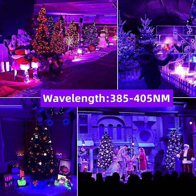 Black Lights Spot Lights,12W Outdoor Black Lights IP65 Waterproof Landscape SpotLights for Garden Parties Entertainment Houses(1 Pack