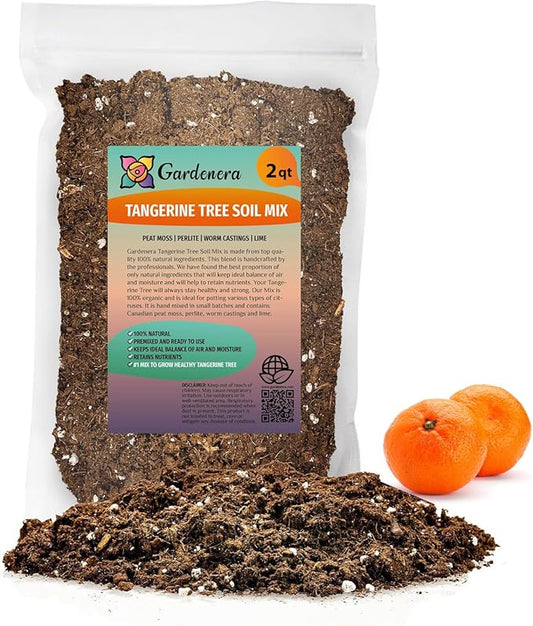 Tailor-Made Soil Mix for Tangerine Trees : Grow Your Own Juicy Tangerines with Confidence - 2 Quart