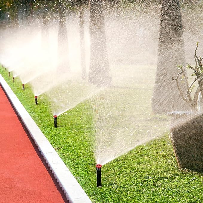 10 Pieces Variable Arc Nozzle, Replacement Pop-up Sprinkler Heads Compatible with Most of Adjustable Pop Up Sprinklers Spray Head for Garden Lawn Irrigation (10AN)