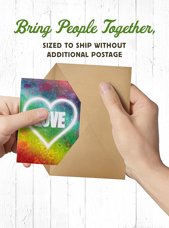 American Meadows Wildflower Seed Packets ''Love'' Party Favors (Pack of 20) - Wildflower Seed Mix, Party Favors for Weddings, Valentine's Day, Anniversaries, Thank You