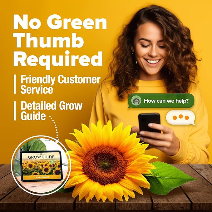 HOME GROWN Sunflower Seeds for Planting (8 Unique Varieties) 1000+ Sun Flower Seeds to Plant - Grow Dwarf Sunflowers, Mexican Sunflowers, Wild, Lemon Queen, Autumn Beauty, Sunspot, Velvet Queen
