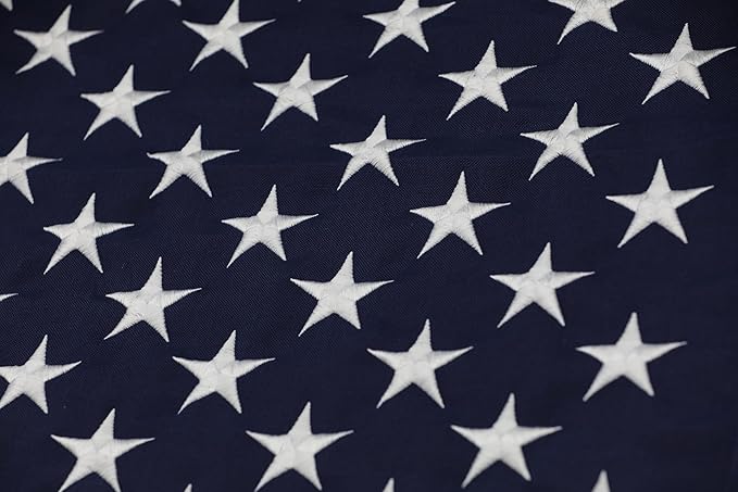 Spun Polyester American Flags for Outside 3x5 Ft; American Flags 3x5 Outdoor Heavy Duty. Durable US flags with Premium Embroidered Stars, Sewn Stripes, Brass Grommets, and Vibrant Colors.