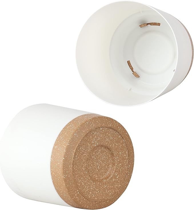 kubvici Plant Pots for Indoor Plants, 2 Pack 12 Inch Pots for Plants, Lightweight Large White Planters for Indoor Plants Outdoor Plants, Big Plastic Plant Pot Flower Pot with Drainage (12” White)