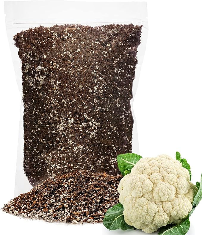 Premium Organic Potting Soil for Cauliflower - (4 Quart Bag)