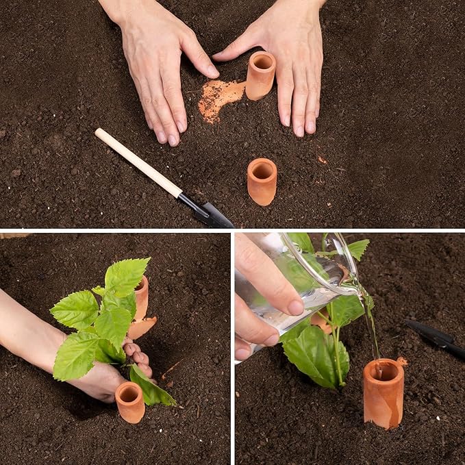 Self-Watering Terracotta Plant Watering Devices Automatic Plant Watering Spikes Easy Self-Irrigation for Houseplants, Garden, and Flowers.